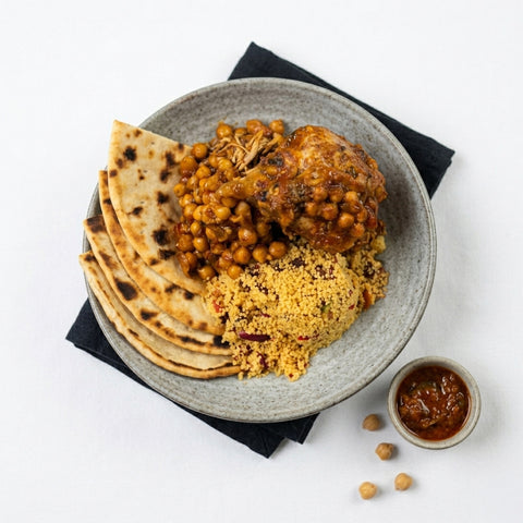Moroccan Boneless Chicken with Citrus Couscous and Flatbread