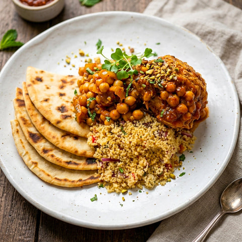 Moroccan Boneless Chicken with Citrus Couscous and Flatbread