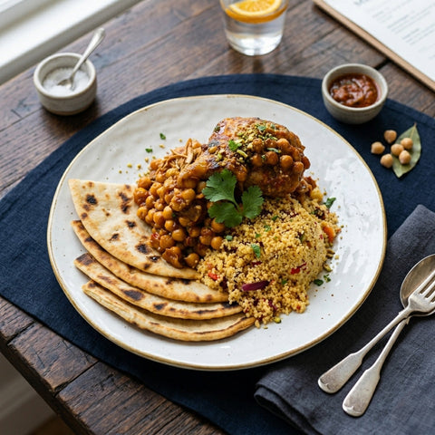 Moroccan chicken with citrus couscous
