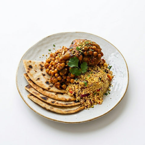 Moroccan Boneless Chicken with Citrus Couscous and Flatbread