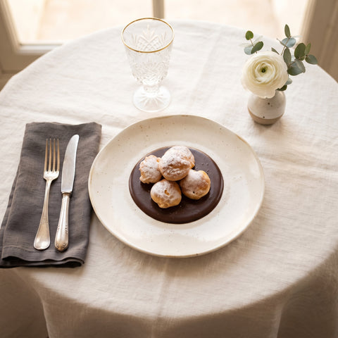 Classic French Profiteroles with Warm Chocolate Sauce