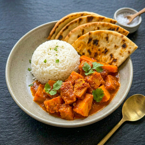 Moroccan Butternut Squash & figs with citrus couscous & Flatbread