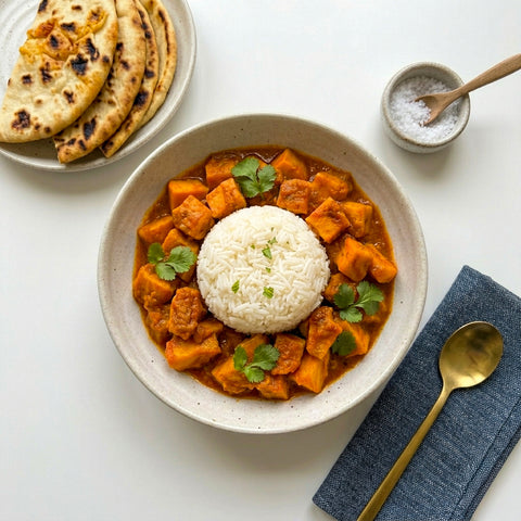Moroccan Butternut Squash & figs with citrus couscous & Flatbread