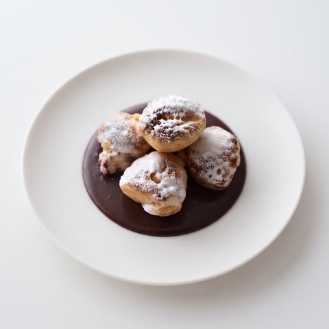 Classic French Profiteroles with Warm Chocolate Sauce
